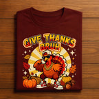 Give Thanks Bruh Funny Thanksgiving Shirt Friendsgiving Turkey Thankful, Gift Thanksgiving Sweatshirt, Family Thanksgiving Hoodie