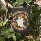 Equal Frights Halloween Garden Flag: Ghost, Pumpkin, Equality Message - Autumn Decor, Equal Frights Halloween Garden Flag