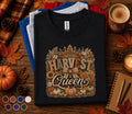 Harvest Queen Shirt, Girls Fall Queen Pumpkin Tee