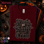 Night Shift Crew Halloween Shirt, Gothic Nurse Tee, Spooky Healthcare Worker Gift, ER Nurse Halloween T Shirt, Medical Staff Costume