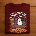 Halloween Dogs Pumpkin Wagon Shirt Puppy Ghost Witches Fall Pet Lover Costume T-Shirt Spooky Dog Mom Sweatshirt, Dach...