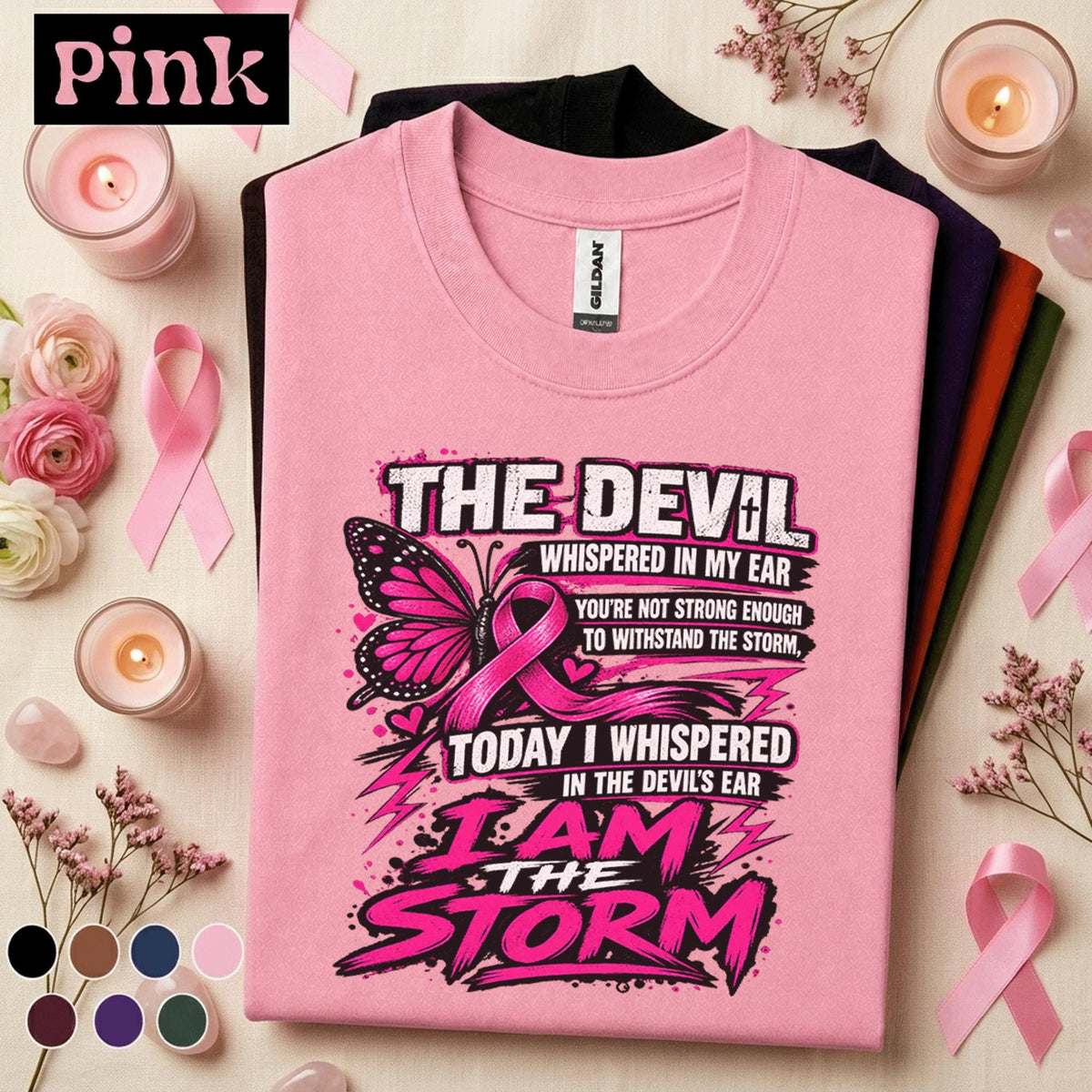 Breast Cancer Awareness Shirt, I Am the Storm Pink Ribbon Tee