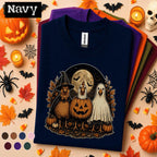 Funny Chicken Halloween Shirt, Witch Ghost Pumpkin Costume Chickens Tee, Farmhouse Spooky Season Shirt, Chicken Lover Halloween Gift