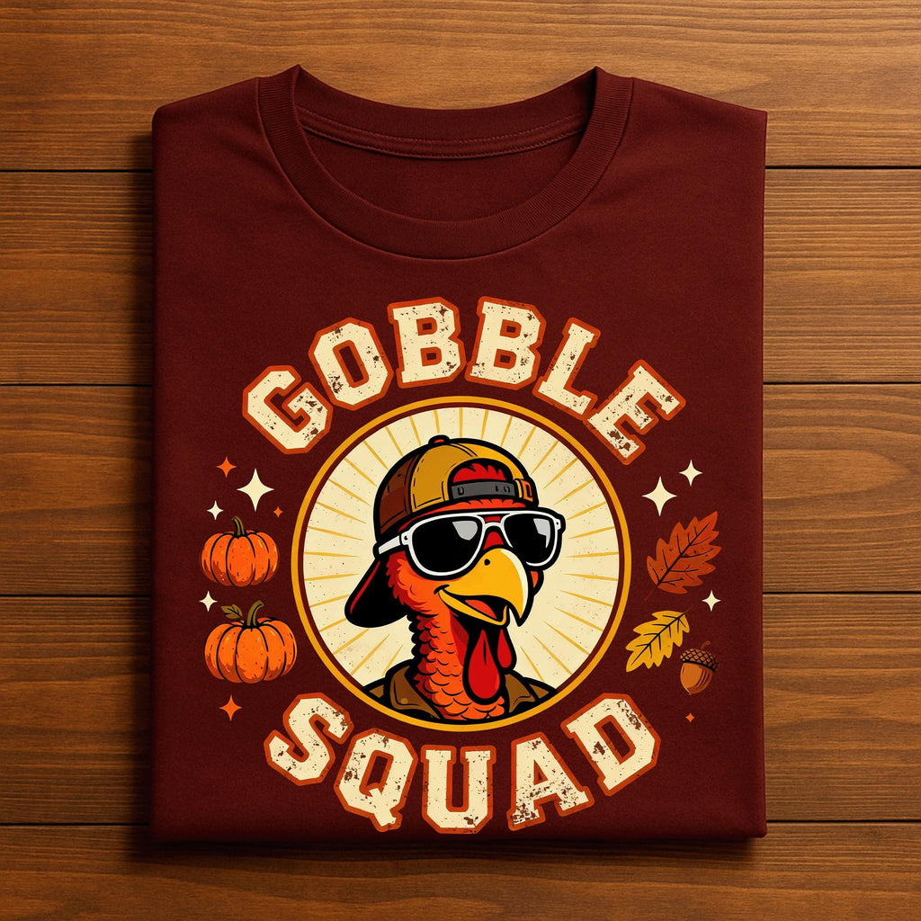 Family Gobble Squad Shirt Cute Turkey Squad Thanksgiving Family, Gift Thanksgiving Sweatshirt, Matching Thanksgiving Hoodie