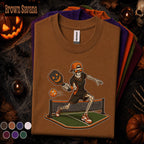 Skeleton Pickleball Halloween Shirt, Spooky Pickleball Player Tee, Funny Pumpkin Paddle Sports Gift, Halloween Court T Shirt