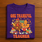 One Thankful Teacher Shirt, Teacher Thanksgiving Shirt, Thanksgiving Teacher Tee, Gift Teacher Thanksgiving Sweatshirt, Fall Teacher Pumpkin