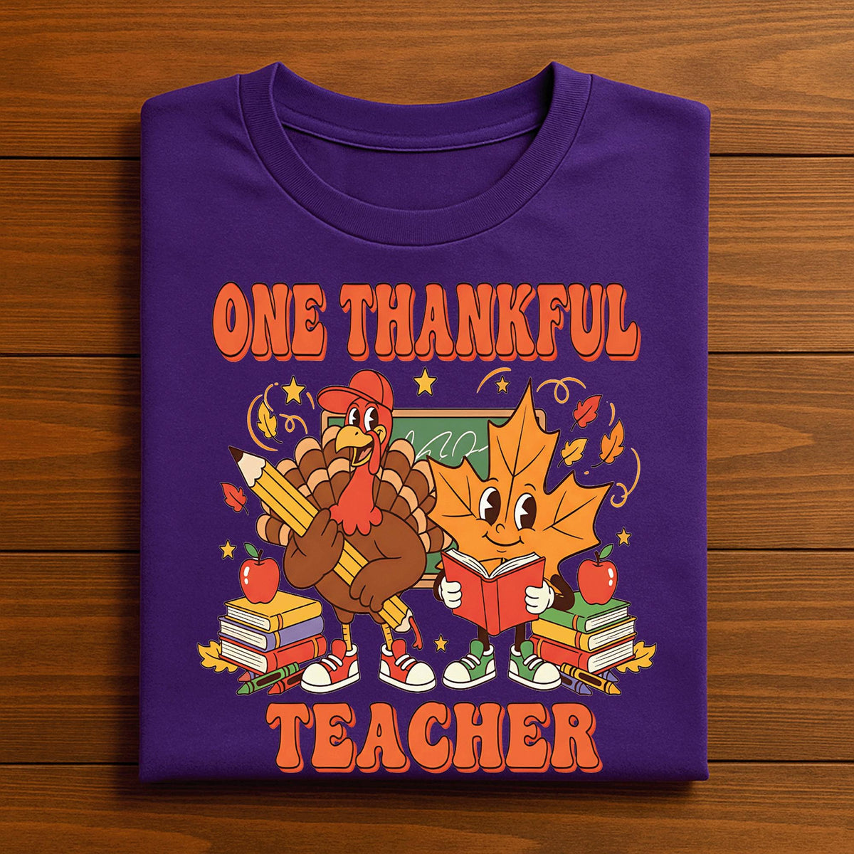 One Thankful Teacher Shirt, Teacher Thanksgiving Shirt, Thanksgiving Teacher Tee, Gift Teacher Thanksgiving Sweatshirt, Fall Teacher Pumpkin