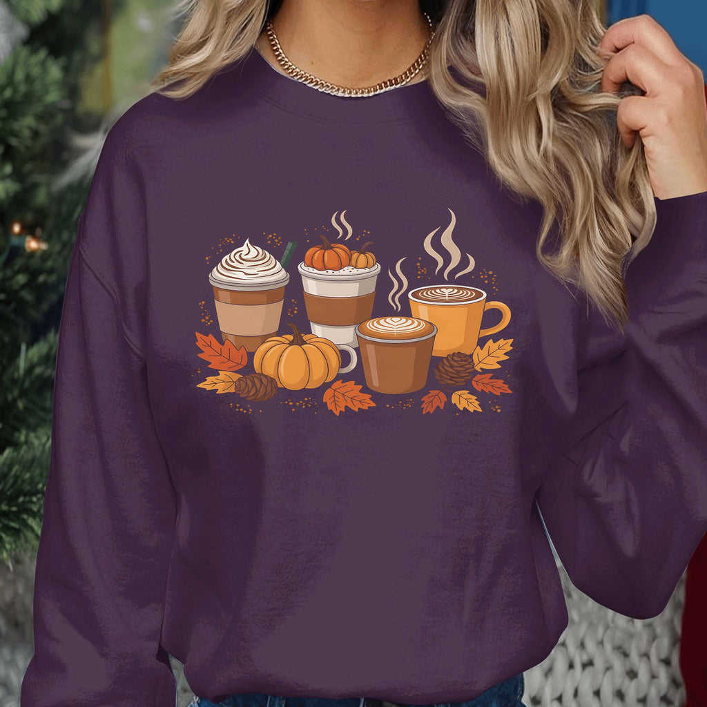 Pumpkin Spice Latte Shirt, Fall Coffee Lover Tee, Halloween Autumn Aesthetic Sweatshirt, Cozy Thanksgiving Coffee, Fall Coffee Sweatshirt