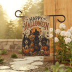 Halloween Dog Garden Flag, Happy Halloween Puppy Yard Decor, Spooky Dogs Pumpkin Flag, Haunted House Pet Lover Outdoor Porch Decoration