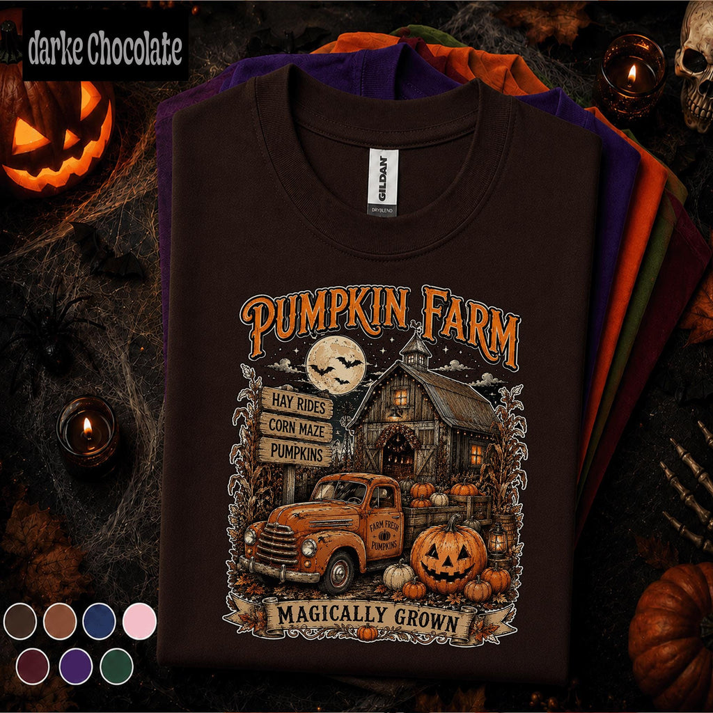 Pumpkin Farm Halloween Shirt, Vintage Fall Farm Tee, Pumpkin Patch Tshirt, Hayride Corn Maze Shirt, Rustic Autumn Gift Tee