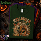 Halloween Patchwork Pumpkin Shirt, Cute Jack O Lantern Tee, Rustic Fall Shirt, Vintage Pumpkin Tee, Spooky Season Gift for Women