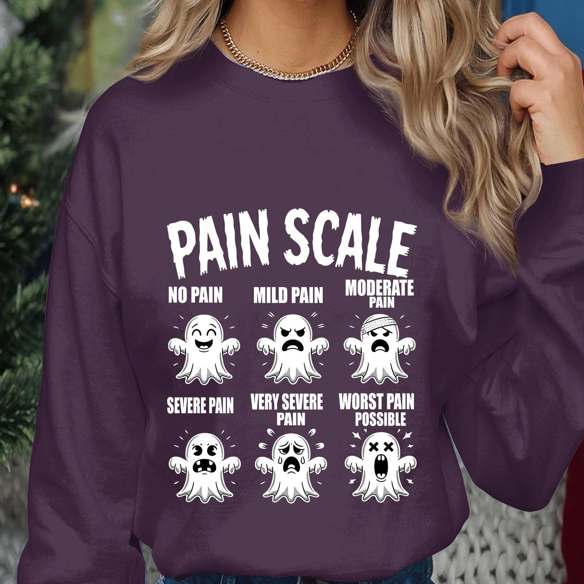 Ghost Pain Scale Shirt Funny Nurse Doctor Halloween Tee Spooky Medical Humor From No Pain To Worst Pain Ghost, Nurse Halloween Shirt Gift