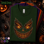 Scary Jack O Lantern Halloween Shirt, Evil Pumpkin Face Tee, Horror Halloween Shirt, Spooky Glowing Eyes Gothic Pumpkin Gift