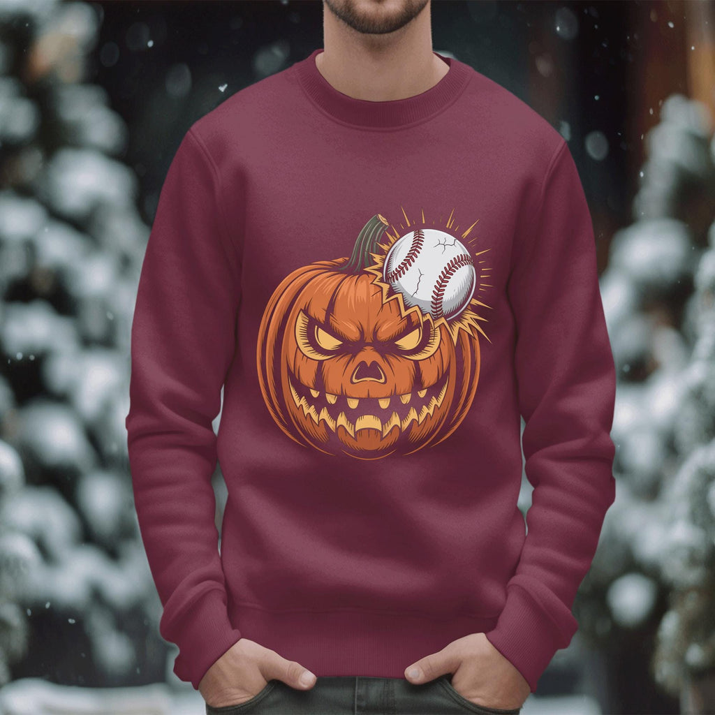 Scary Jack O Lantern Baseball Halloween Shirt, Ghost Baseball Sweatshirt, Game Day Shirt, Baseball Shirt, Spooky Sports Fan Baseball Pumpkin