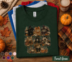 Cute Halloween Cat Shirt, Witch Kitten Pumpkin Tee, Spooky Black Cat T-Shirt, Autumn Cat Lover Gift, Cute Ghost Halloween Fall Shirt