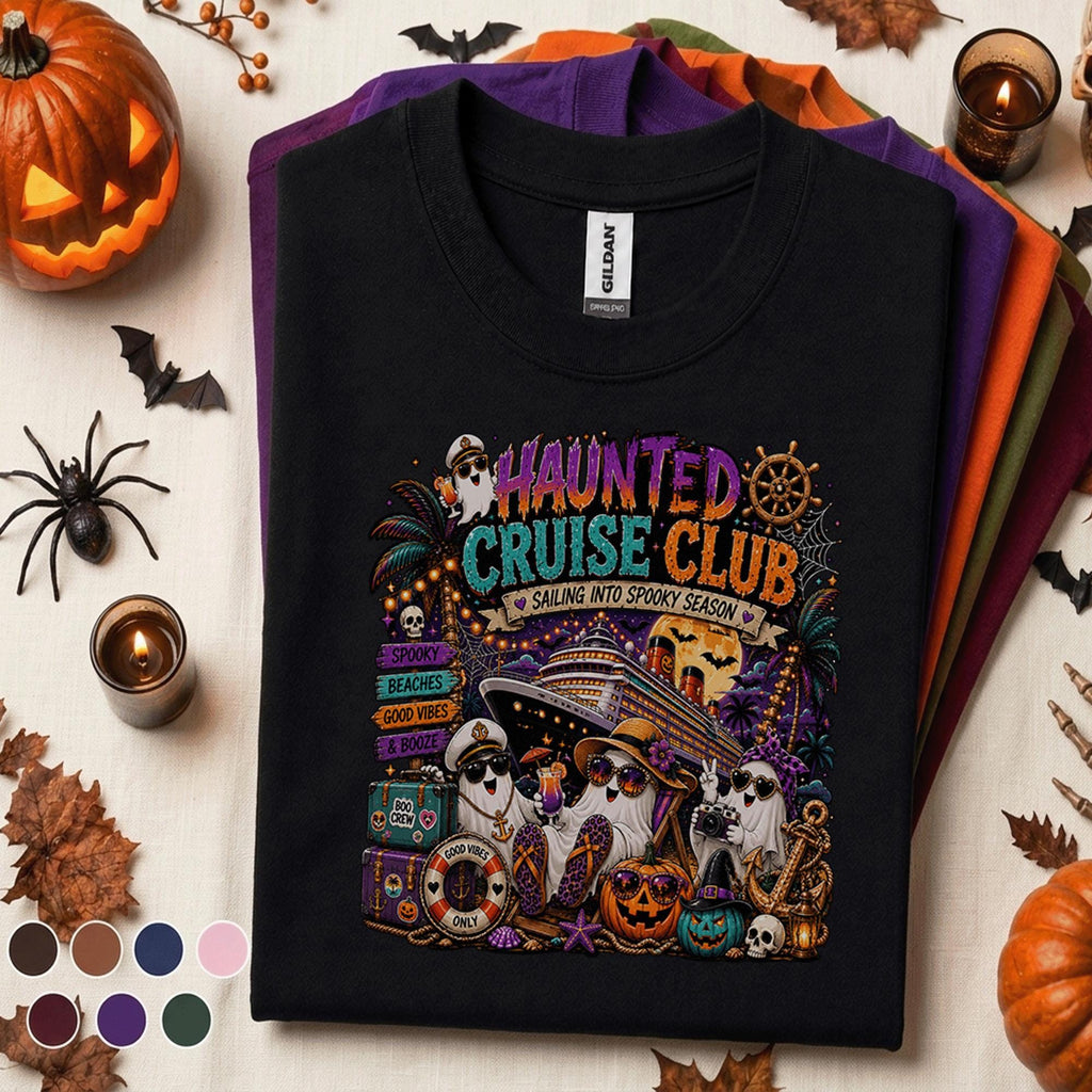 Haunted Cruise Club Halloween Shirt, Spooky Season Cruise Tee