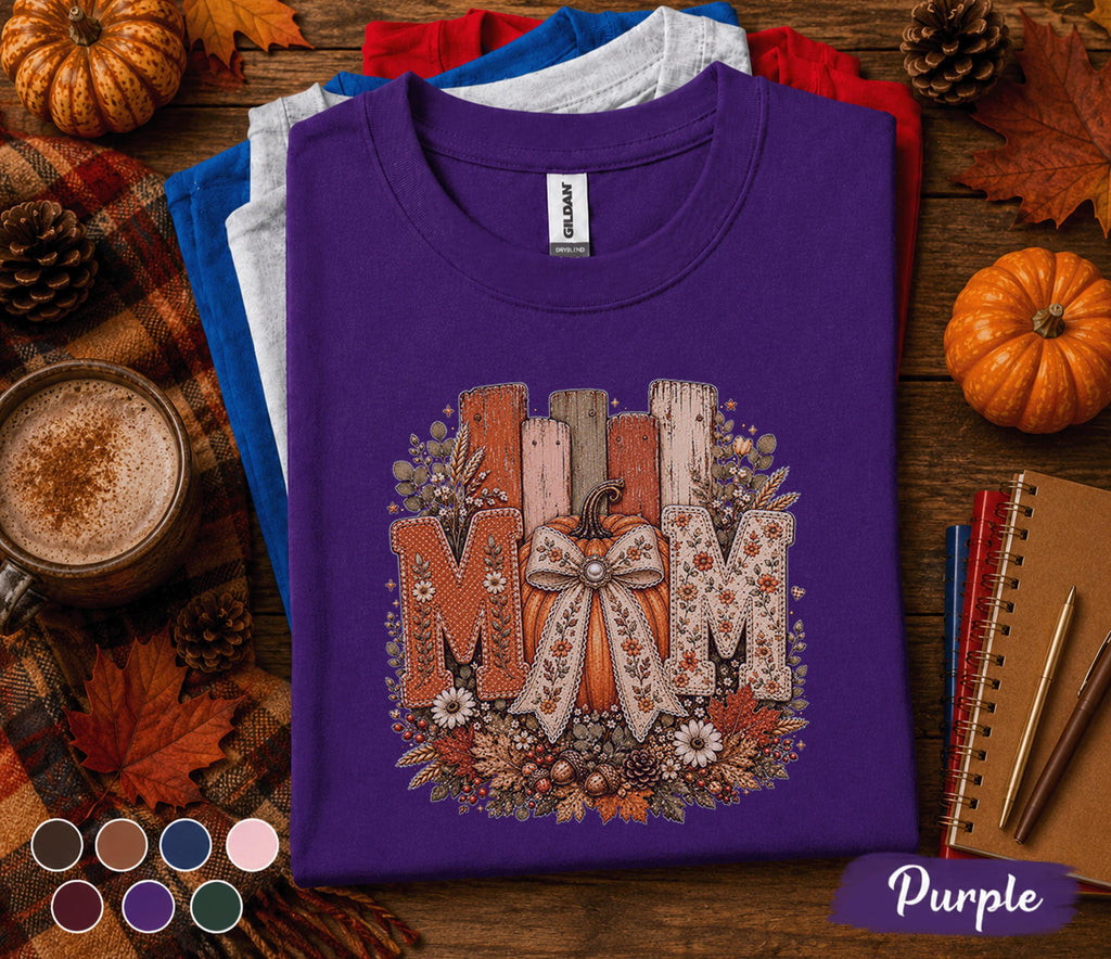 Mom Fall Shirt, Pumpkin Mom Sweatshirt, Cozy Autumn Mom Tee, Cute Mama Thanksgiving Shirt, Floral Pumpkin Harvest Gift Mom, Fall Season