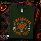 Emergency Department Halloween Shirt, Spooky ER Nurse Tee, Medical Skull EMT Gift, Paramedic Healthcare Worker Halloween T Shirt, ER Crew