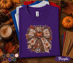 Fall Nurse Bow Shirt, Autumn Nurse Shirt, Floral Stethoscope Pumpkin Tee, Cozy RN Fall Shirt, Nurse Gift, Medical Worker Autumn Sweatshirt
