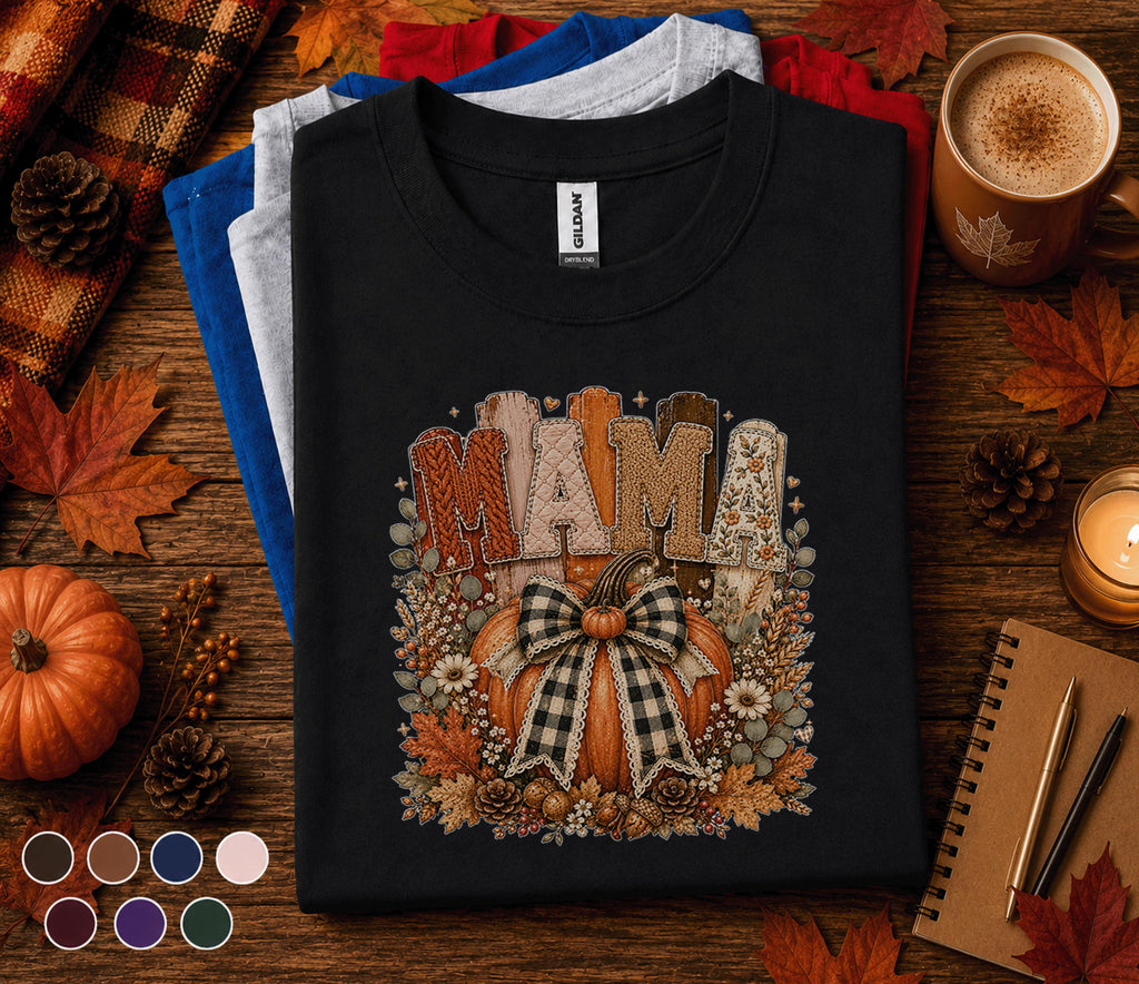 Mama Fall Shirt, Cozy Pumpkin Mama Sweatshirt