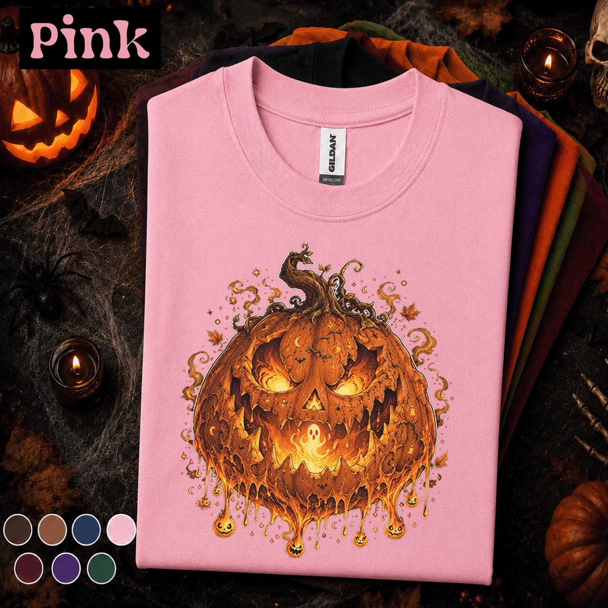 Scary Jack O Lantern Halloween Shirt, Creepy Pumpkin Tee, Spooky Ghost Pumpkin Shirt, Horror Halloween Tee, October Gift Shirt