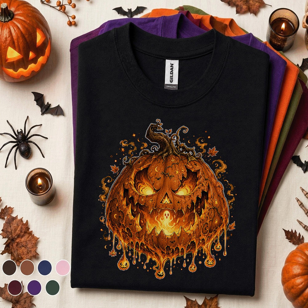 Scary Jack O Lantern Halloween Shirt, Creepy Pumpkin Tee