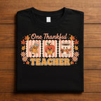 Thanksgiving Teach Fall Outfit Teacher Autumn Pumpkin Classroom Shirt, One Thankful Teacher shirt, Gift Teacher Thanksgiving Sweatshirt