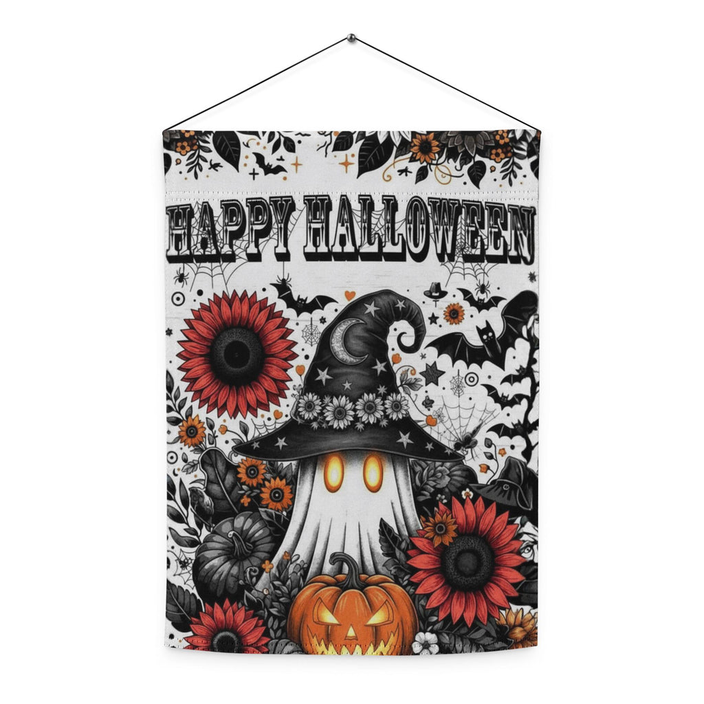 Happy Halloween Garden Flag Sublimation Design, Halloween Ghost Garden Flag, Cute Happy Halloween Garden Flag