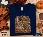 Hello Harvest Shirt Fall Harvest Tee Pumpkin Autumn Shirt Rustic Thanksgiving Cozy Fall Decor Lover Gift for Women