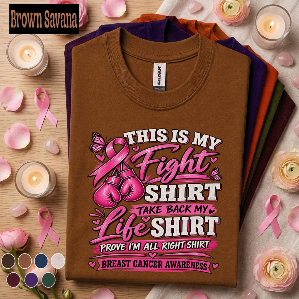 Breast Cancer Awareness Shirt, This Is My Fight Shirt, Pink Ribbon Warrior Tee, Cancer Fighter Gift for Women, October Support T Shirt