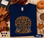 Cute Cat Fall Shirt, Autumn Kitten Tree Tee, Pumpkin Harvest Cat Lover T-Shirt, Woodland Cats Cottagecore Fall Outfit, Thanksgiving Gift