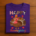 Autumn Happy Thanksgiving Shirt Turkey Pumpkin Fall Leaves Seasonal Outfit Tee, Happy Thanksgiving Sweatshirt