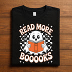 Read More Booooks Ghost Shirt, Cute Ghost Reading Book Halloween Tee