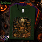 Bigfoot Halloween Shirt, Sasquatch Pumpkin Carving Tee, Spooky Forest Shirt, Vintage Cryptid Fall Tee, Halloween Gift for Him