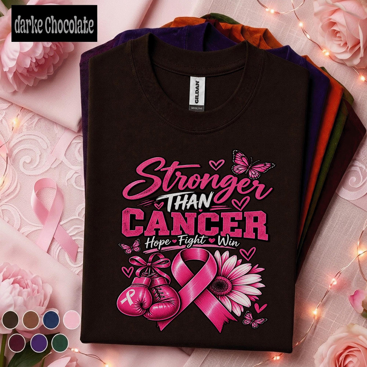 Breast Cancer Awareness Shirt, Stronger Than Cancer Tee, Pink Ribbon Fighter Shirt, Hope Fight Win Gift, October Support Survivor Tee