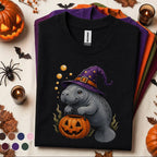Manatee Halloween Shirt, Cute Witch Manatee Tee
