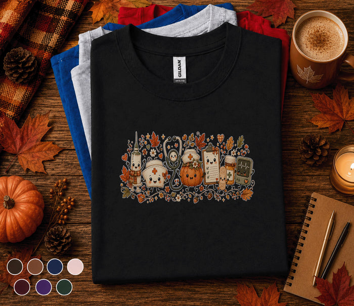 Cute Fall Nurse Shirt, Autumn Medical Pumpkin Tee