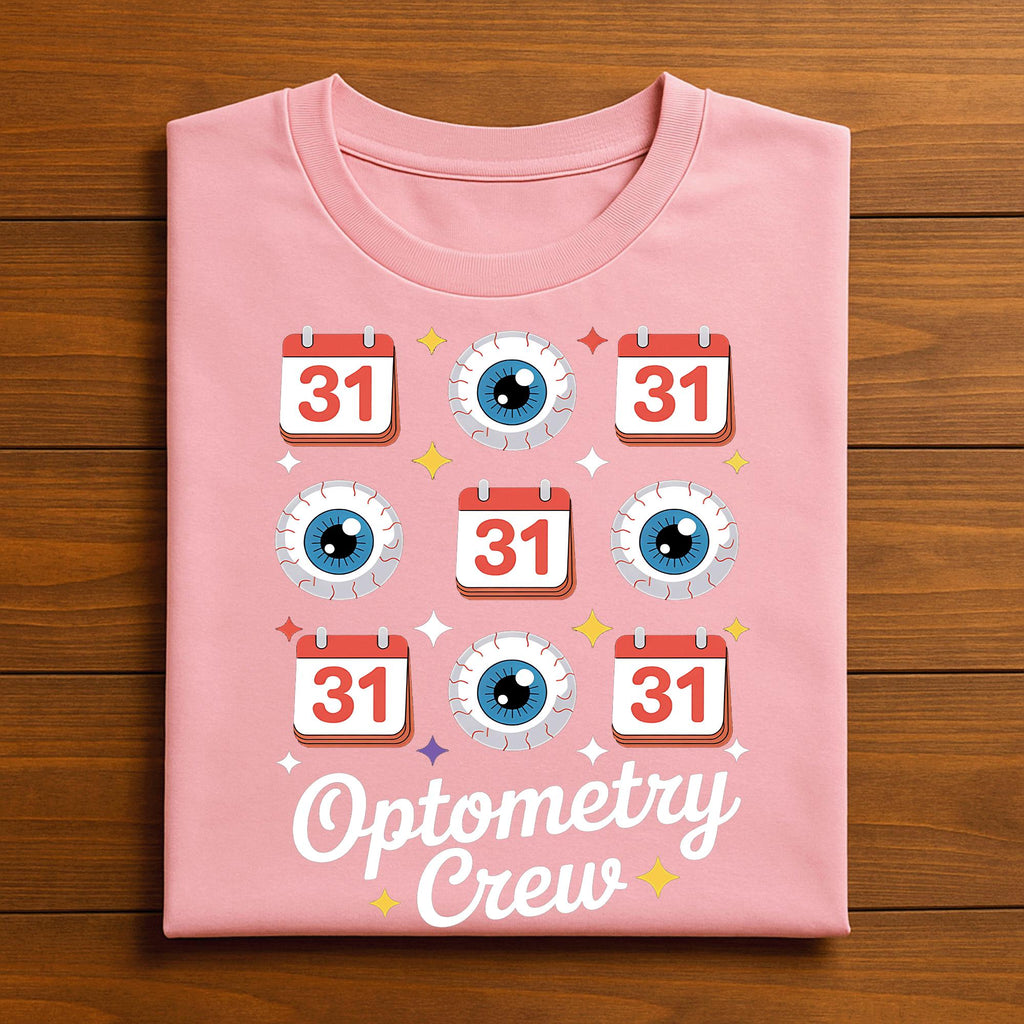 Optometry Crew Halloween Shirt, Funny Eye Doctor Halloween Optician Tee with Eyeballs and October 31 Design, Eye Clinic Halloween Costume,