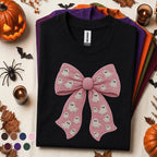 Pink Ghost Bow Halloween Shirt, Coquette Spooky Season Tee