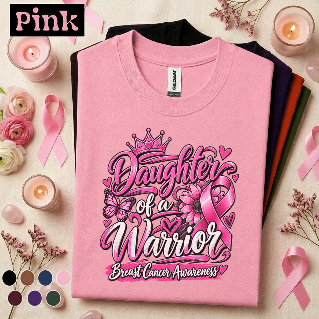Breast Cancer Awareness Shirt, Daughter of a Warrior Tee