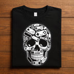 Gaming Skull Shirt Boys, Halloween Skull Made of Controllers Tee