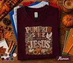 Pumpkin Spice And Jesus Shirt, Christian Fall Shirt, Faith Based Autumn Pumpkin Tee, Thanksgiving Christian Sweatshirt, Cozy Pumpkin Spice