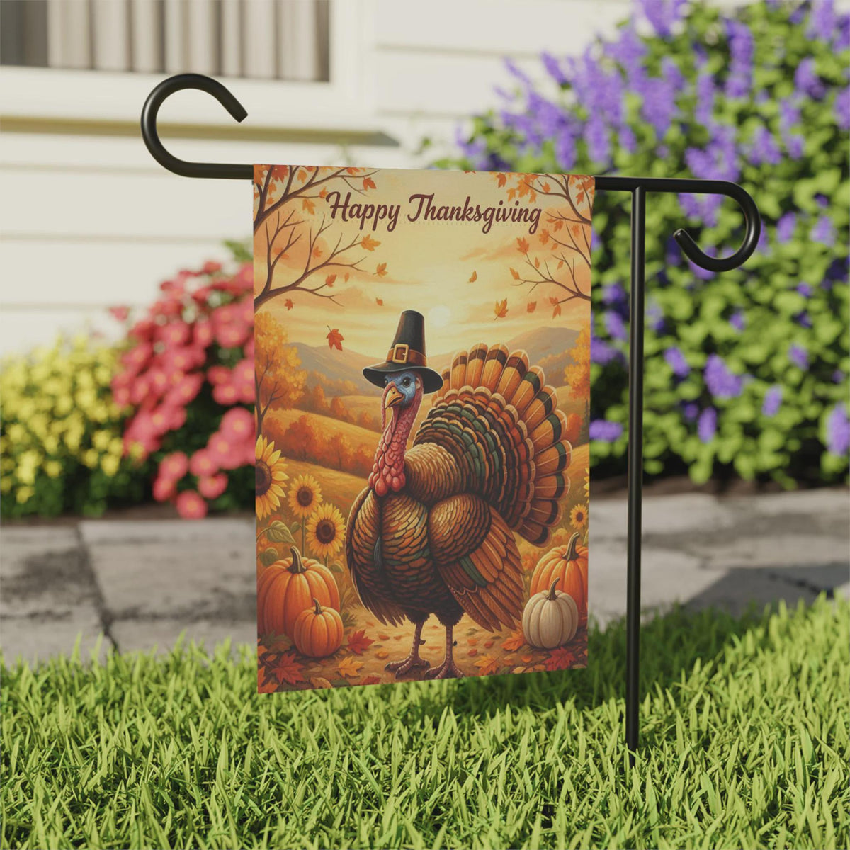 Thanksgiving Garden Flag, Fall Decor, Autumn Yard Banner, Outdoor Thanksgiving Decoration, Harvest Season Home Accent
