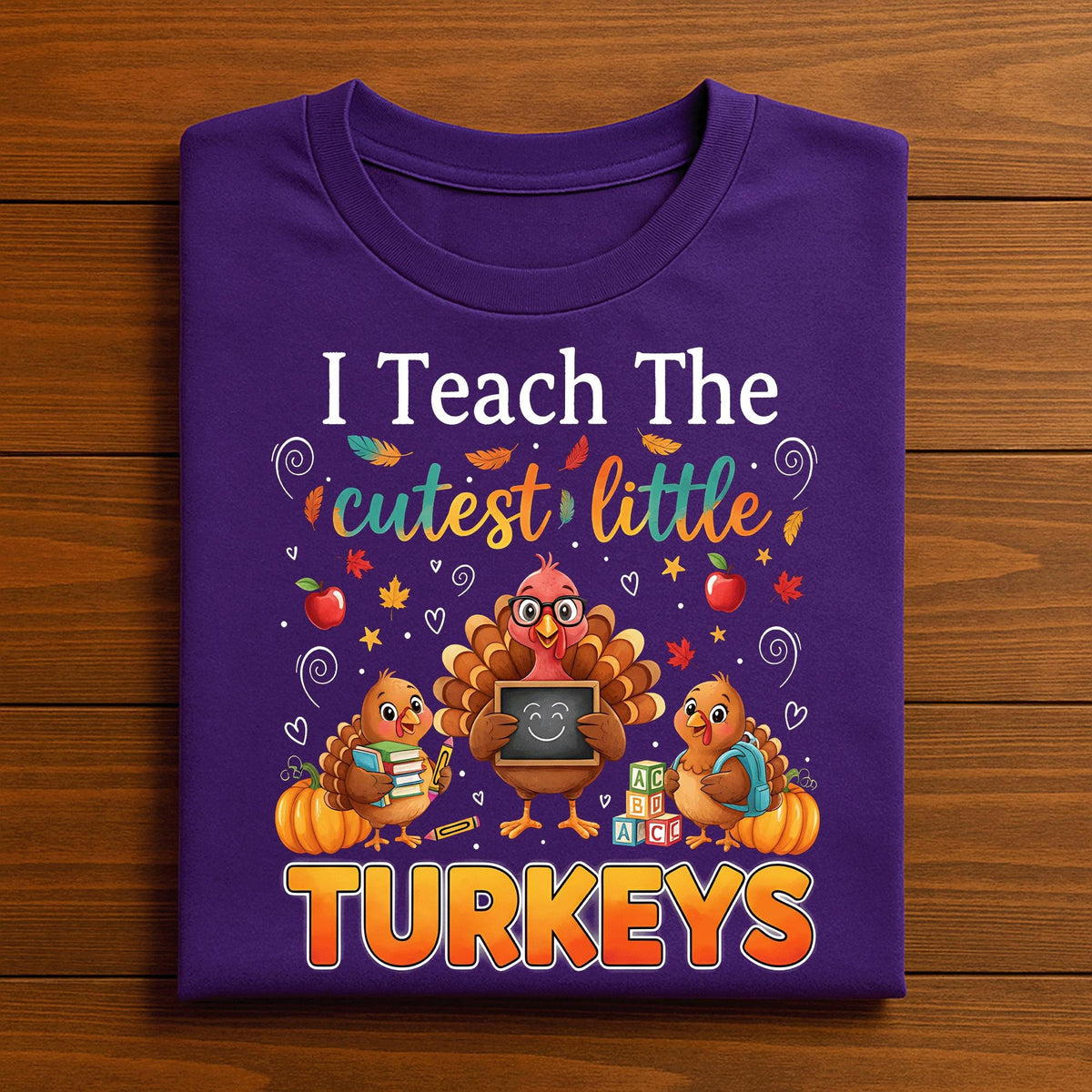 Thanksgiving Teacher Turkey Tee I Teach The Cutest Little Turkeys Fall, Autumn Teacher Thanksgiving, Gift Teacher Thanksgiving Sweatshirt