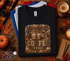 Harvest Coffee Time Shirt Fall Coffee Lover Tee Pumpkin Spice Autumn Shirt Cozy Cafe Thanksgiving Gift for Women