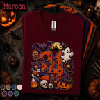 24th Birthday Halloween Shirt, Spooky Number 24 Tee, October Birthday Party Shirt, Ghost Pumpkin Witch Halloween Gift for Women Men
