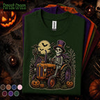 Skeleton Farmer Halloween Shirt, Spooky Tractor Tee, Vintage Farm Halloween T Shirt, Pumpkin Farmer Gift, Gothic Country Tee