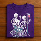 Skeleton Hospital Shirt, Funny Medical Halloween Tee, Skeleton Wheelchair IV Drip T-Shirt, Spooky Nurse Doctor, Gift Nurse Halloween Shirt