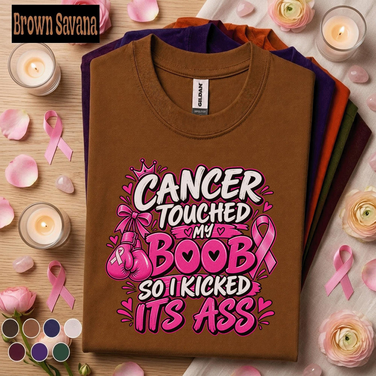 Breast Cancer Awareness Shirt, Cancer Touched My Boob Tee, Funny Pink Ribbon Survivor Shirt, Breast Cancer Fighter Gift for Women