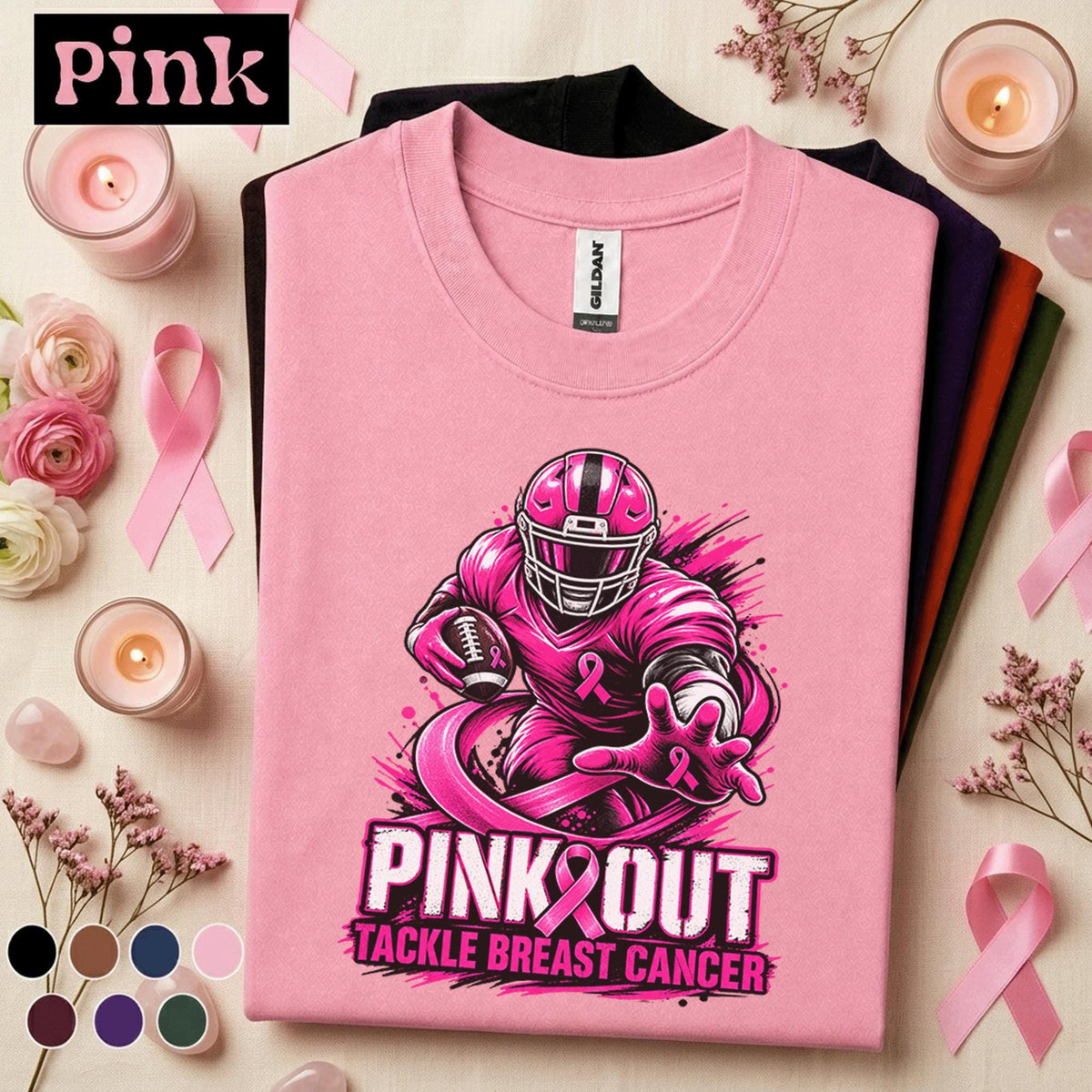 Breast Cancer Awareness Shirt, Pink Out Football Tee
